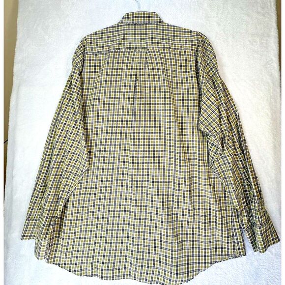 Peter Millar Button Down Mens XL Olive Green Checks Plaid Long Sleeve Business - Picture 4 of 10